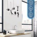 Set of 6 Handcrafted Nordic Resin Wall Sculptures