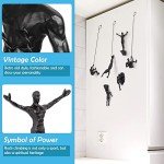 Set of 6 Handcrafted Nordic Resin Wall Sculptures