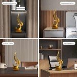 Modern Gold Abstract Resin Sculpture for Home Decor