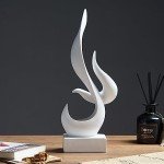 White Flame Abstract Resin Art Sculpture for Decor