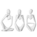 BrownLove 3pc White Thinker Resin Art Set