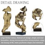 Gold Thinker Statue - Modern Resin Art Decor