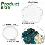 8-Piece Silicone Resin Coaster Molds Set