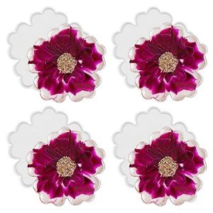 Floral Silicone Coaster Molds - 4 Pack