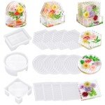 15 Silicone Coaster Resin Molds for DIY Art