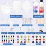 82-Piece Resin Coaster and Tray Mold Kit