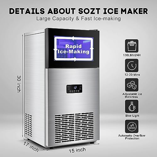 Undercounter Ice Maker with Storage Bin