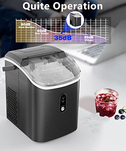 Countertop Pebble Ice Maker for Home Kitchen Bar