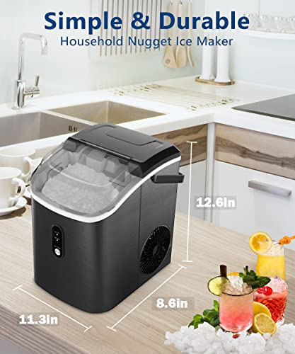 Countertop Pebble Ice Maker for Home Kitchen Bar