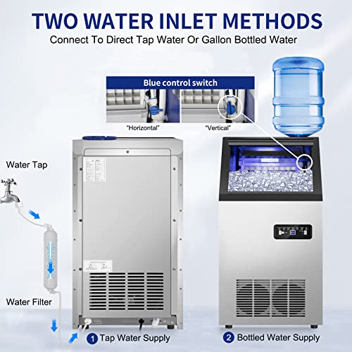 Large Stainless Steel Ice Maker with Fast Output