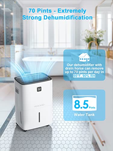 VEAGASO Energy Star 70 Pint Dehumidifier