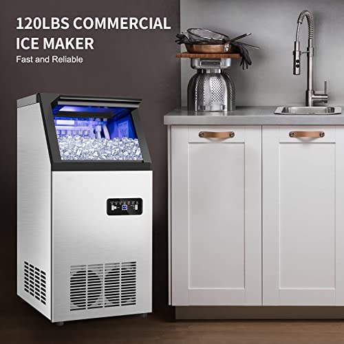 Large Stainless Steel Ice Maker with Fast Output