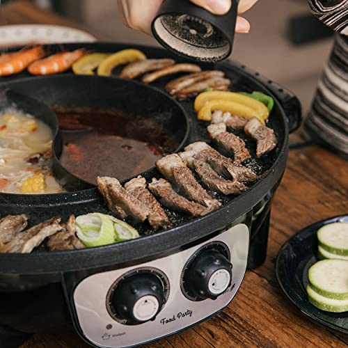 Electric Smokeless Grill with Hot Pot Combo