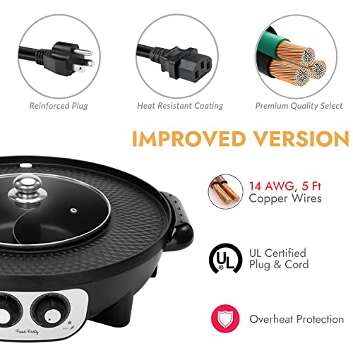 Electric Smokeless Grill with Hot Pot Combo