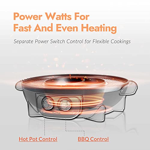 Electric Smokeless Grill with Hot Pot Combo