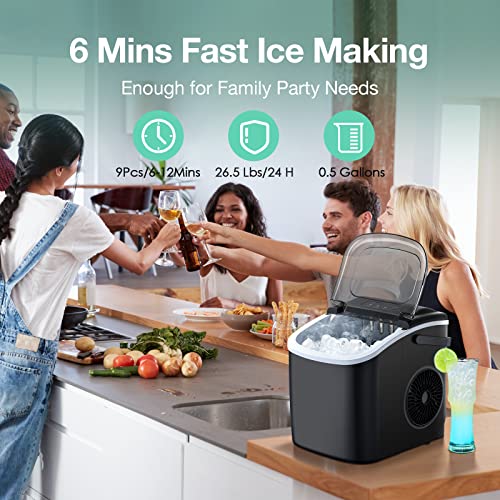 6-Min Portable Countertop Ice Maker