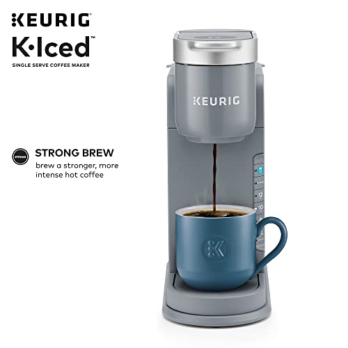 Keurig K-Iced Coffee Maker, Single Serve K-Cup Pod Iced Coffee Maker, With Hot and Cold Coffee Capabilities, Brews Any K-Cup Pod, Gray
