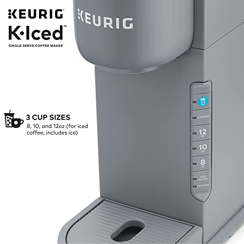 Keurig K-Iced Coffee Maker, Single Serve K-Cup Pod Iced Coffee Maker, With Hot and Cold Coffee Capabilities, Brews Any K-Cup Pod, Gray