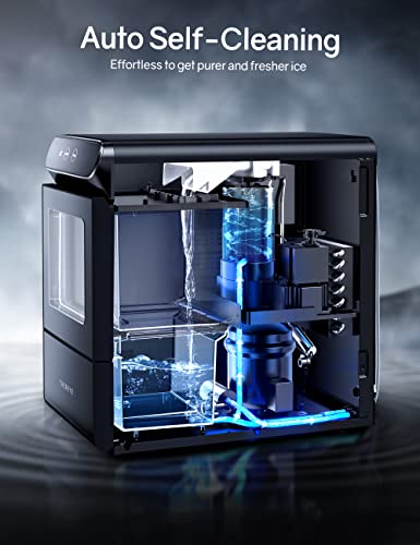 Countertop Pebble Ice Maker, 30lbs/Day, Self-Cleaning