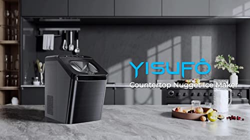 Nugget Ice Maker, Countertop, 30lbs/day, Stainless Steel