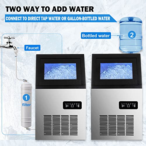 Commercial Ice Maker Machine - Stainless Steel