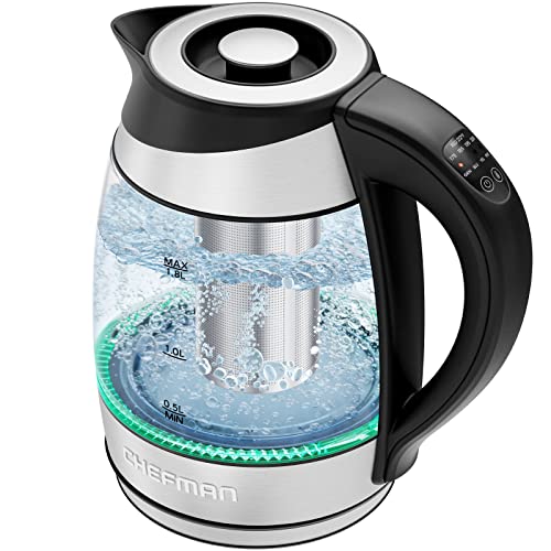 Chefman Temperature Control Electric Kettle with Infuser
