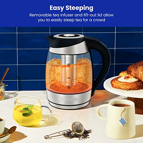 Chefman Temperature Control Electric Kettle with Infuser