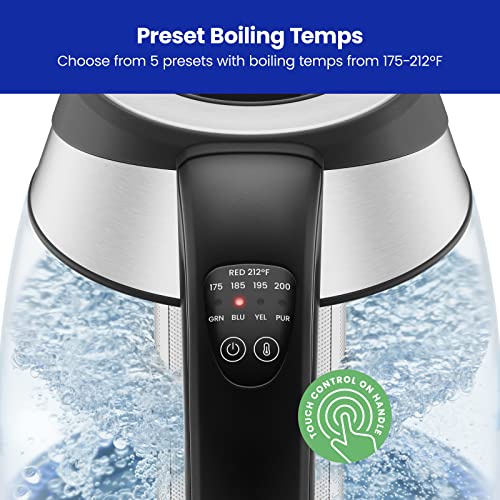 Chefman Temperature Control Electric Kettle with Infuser