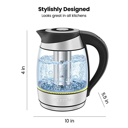Chefman Temperature Control Electric Kettle with Infuser