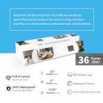 Light Grey Peel and Stick Vinyl Floor Tiles - 36-Pack