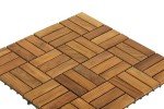 Teak Wood Interlocking Flooring Tiles - Pack of 10