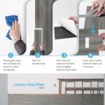 Light Grey Peel and Stick Vinyl Floor Tiles - 36-Pack