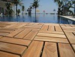 Teak Wood Interlocking Flooring Tiles - Pack of 10