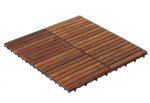Solid Teak Interlocking Flooring Tiles (Set of 10)