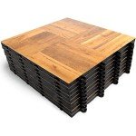 Oak Interlocking Lightweight Dance Floor Kit, 21 Pieces