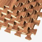 Wood Grain Foam Floor Mats - 100 Sq Ft