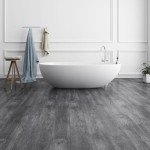 Dark Grey Peel and Stick Vinyl Flooring Planks