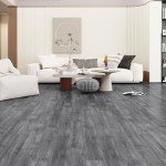 Dark Grey Peel and Stick Vinyl Flooring Planks