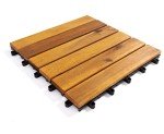 YamazIng 12”x12” Acacia Hardwood Interlocking Tiles