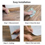 Aozey Peel and Stick Vinyl Flooring Roll - White Oak