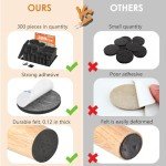 Felt Furniture Pads - 300 Count Floor Protectors