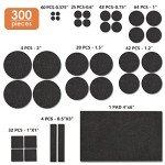 Felt Furniture Pads - 300 Count Floor Protectors