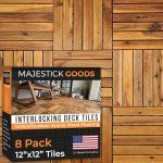 Interlocking Acacia Hardwood Deck Tiles - 12x12