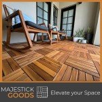 Interlocking Acacia Hardwood Deck Tiles - 12x12