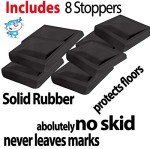 Rubber Caster Cups for Hardwood Floors - 8 Pack