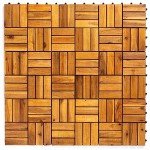 YAMAZING 12”x12” Acacia Wood Interlocking Tiles