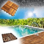 YAMAZING 12”x12” Acacia Wood Interlocking Tiles