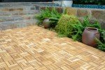 YAMAZING 12”x12” Acacia Wood Interlocking Tiles