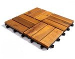 YAMAZING 12”x12” Acacia Wood Interlocking Tiles