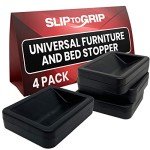 SlipToGrip 4-Pack Bed and Furniture Stoppers - Black